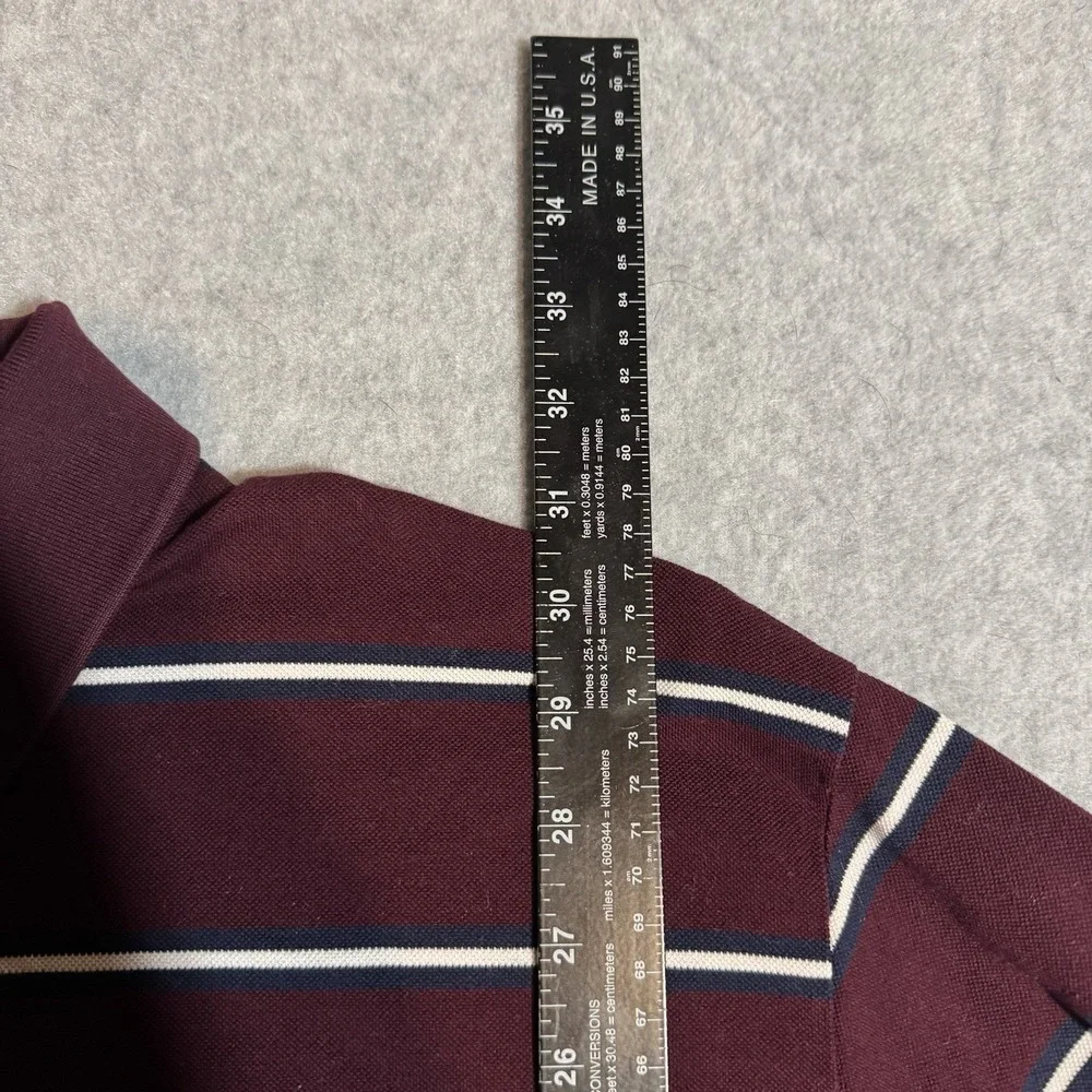 Polo Golf Ralph Lauren Shirt Mens Maroon XL Long Sleeve Rugby Golf Pine Valley